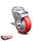 Service Caster 4 Inch Red Polyurethane Wheel Swivel Bolt Hole Caster with Brake SCC SCC-BH20S414-PPUB-RED-TLB - alternate 2
